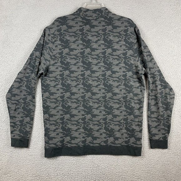 Tasc Mens Large  Bamboo Performance 1/4 Quarter Zip Pullover Gray Camo - Picture 9 of 13